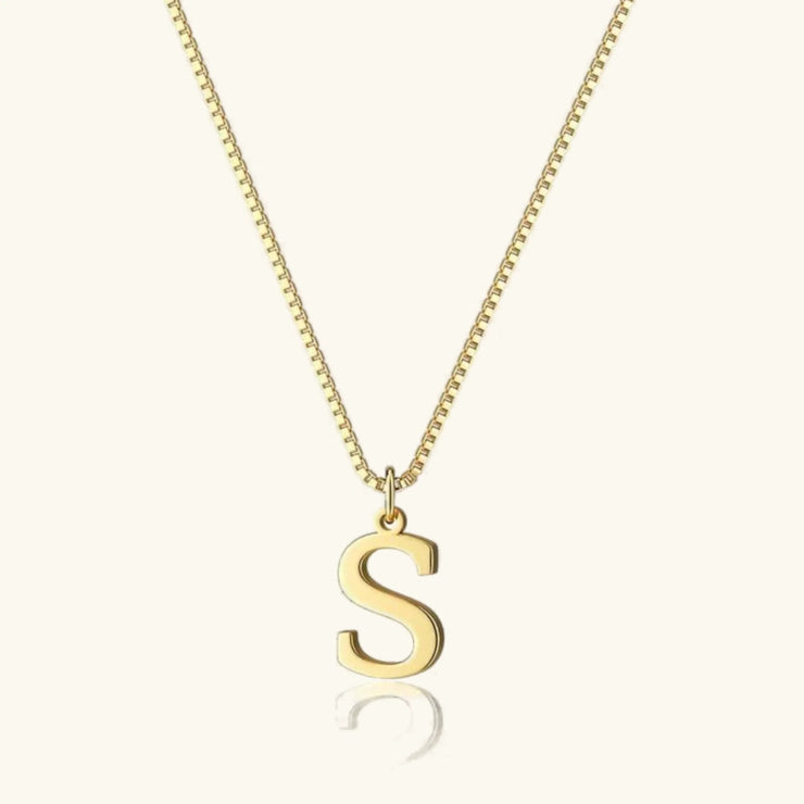 Karina - Letter Initial Gold Necklace