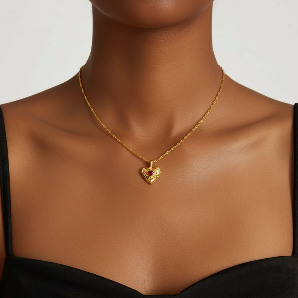 Octavia - Gold Heart Necklace