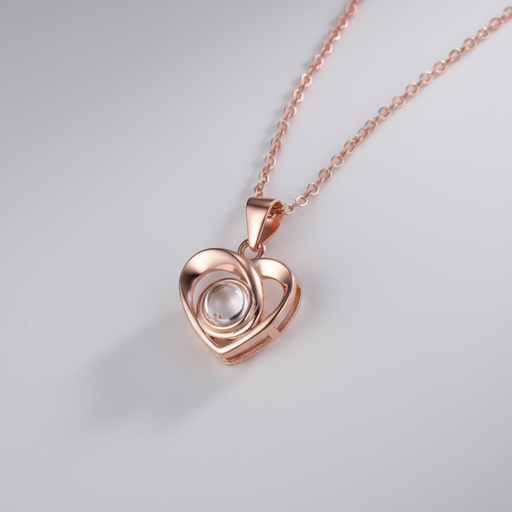 Infinity Heart Projection Pendant