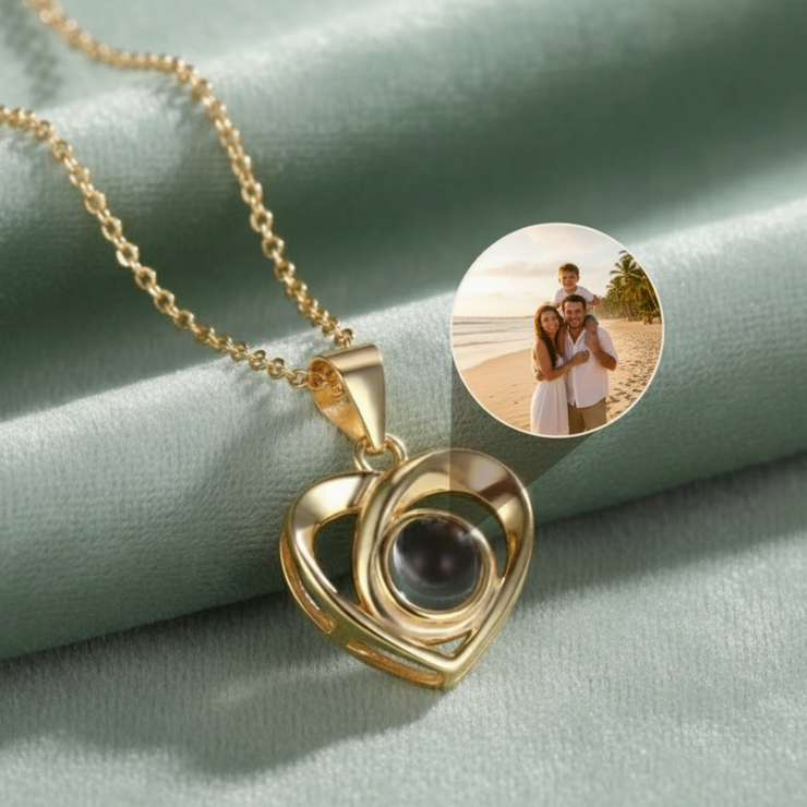 Infinity Heart Projection Pendant
