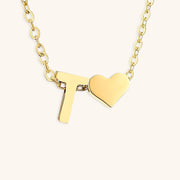 Mallory - Love Initial Letter Necklace
