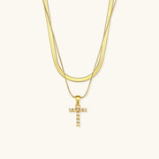 Marissa - Layered Gold Initial Letter Necklace
