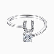 Personalized Initial Sterling Silver Ring