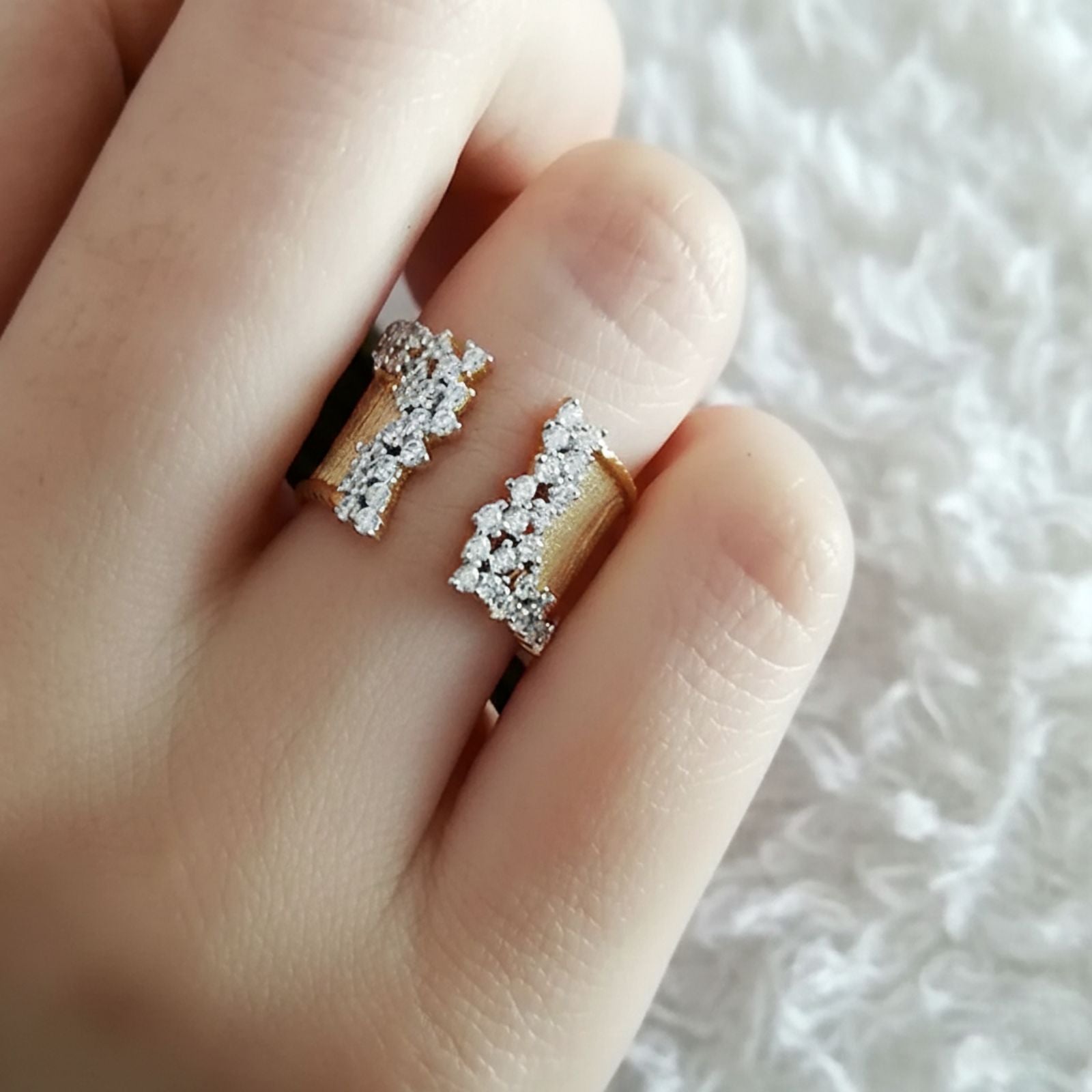 Open Zircon Ring