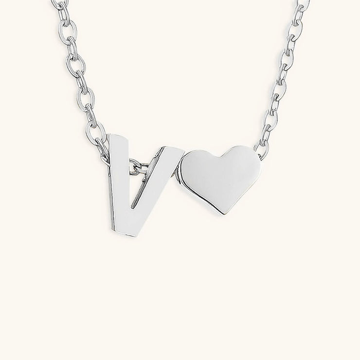 Mallory - Love Initial Letter Necklace
