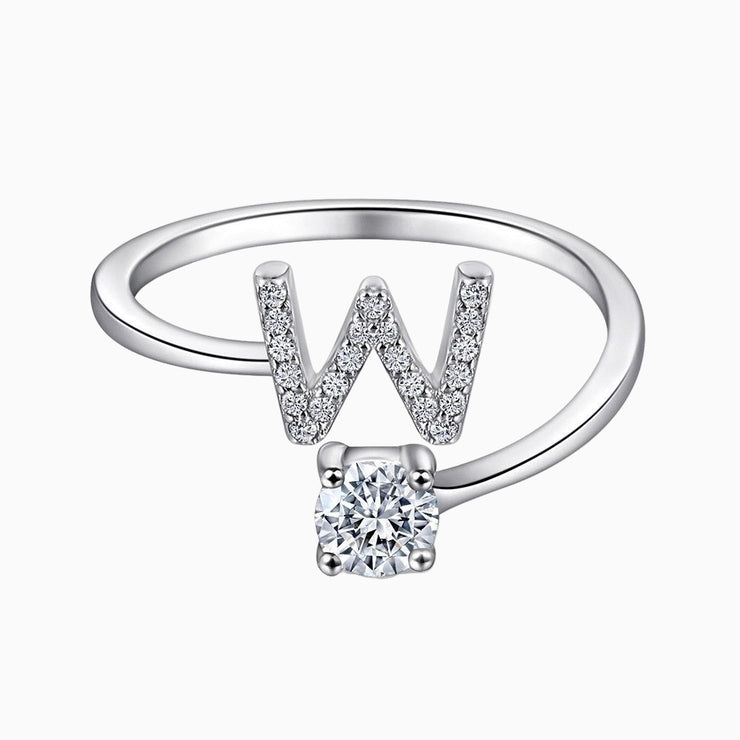 Personalized Initial Sterling Silver Ring