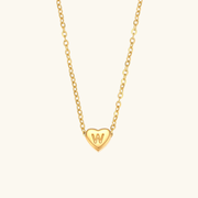 Juliette - Heart Initial Gold Necklace