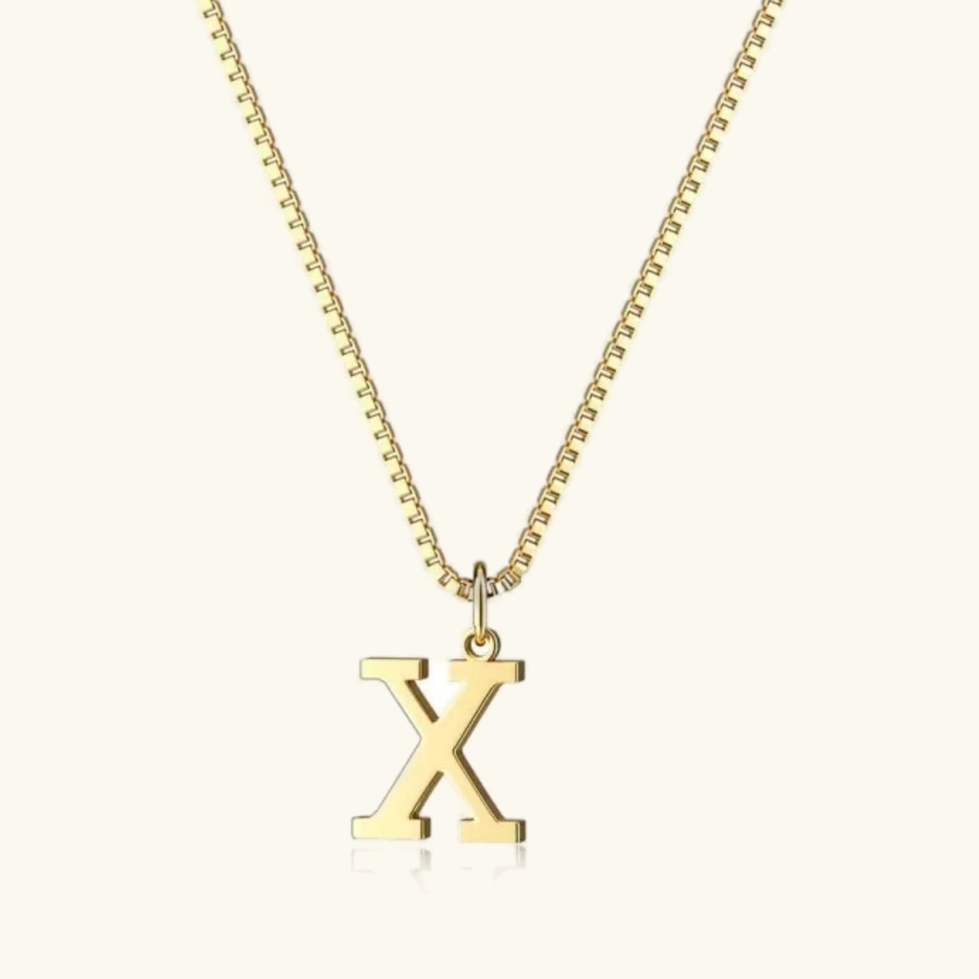 Karina Letter Initial Gold Necklace