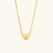Juliette - Heart Initial Gold Necklace
