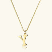 Karina - Letter Initial Gold Necklace
