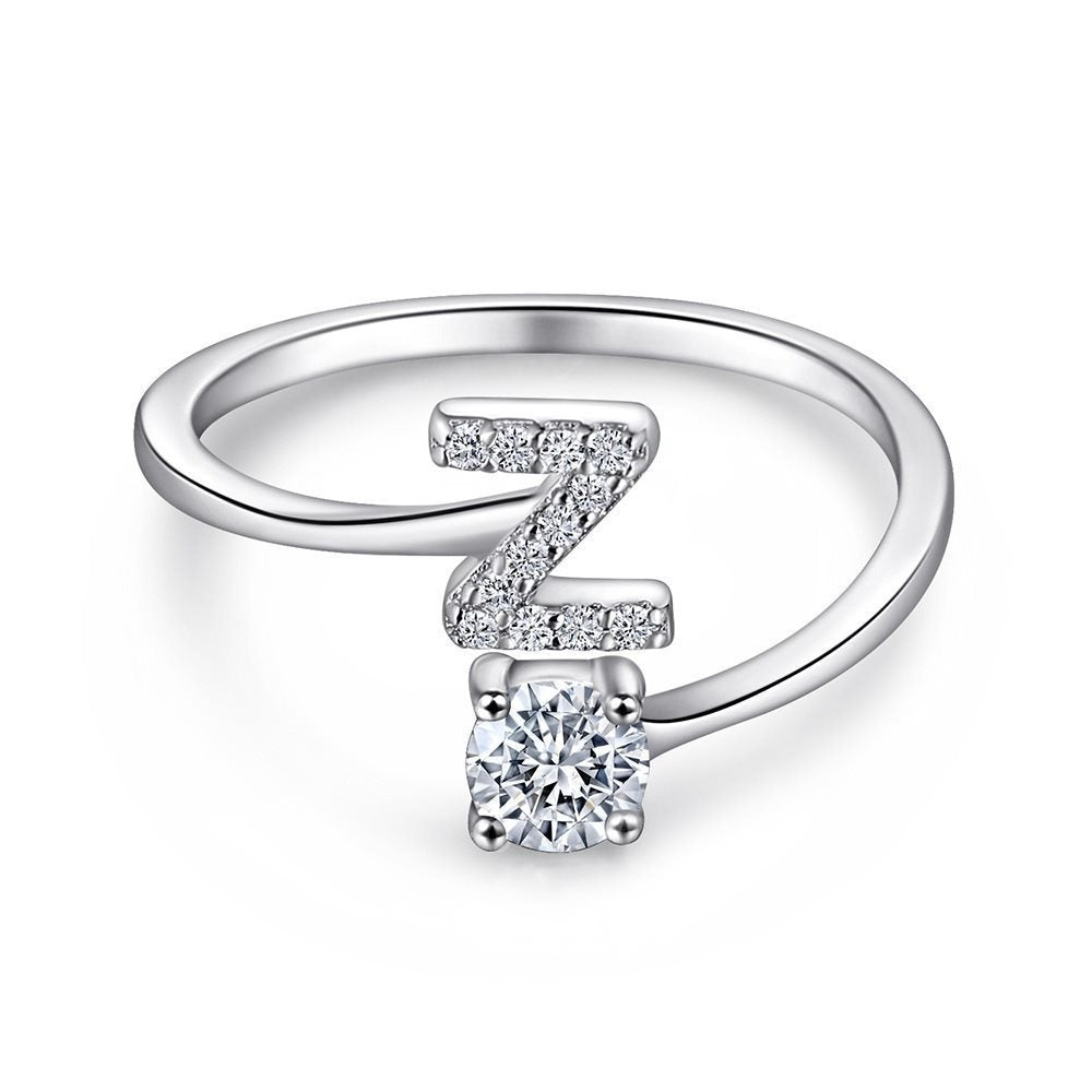 Initial Silver Ring