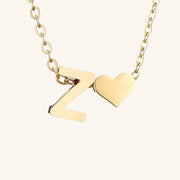 Mallory - Love Initial Letter Necklace