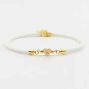 Nora - Adjustable Heart Letter Initial Bracelets White
