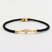 Nora - Adjustable Heart Letter Initial Bracelets Black