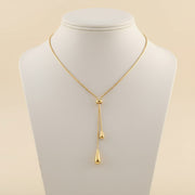 Ismara - Adjustable Pull Droplet Necklace & Earrings