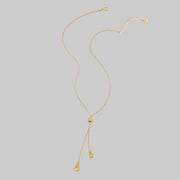 Ismara - Adjustable Pull Droplet Necklace & Earrings