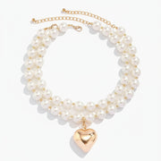 Isla - Pearl Layered Heart Necklace