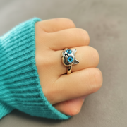 Ozzy - Blue Eye Cat Ring