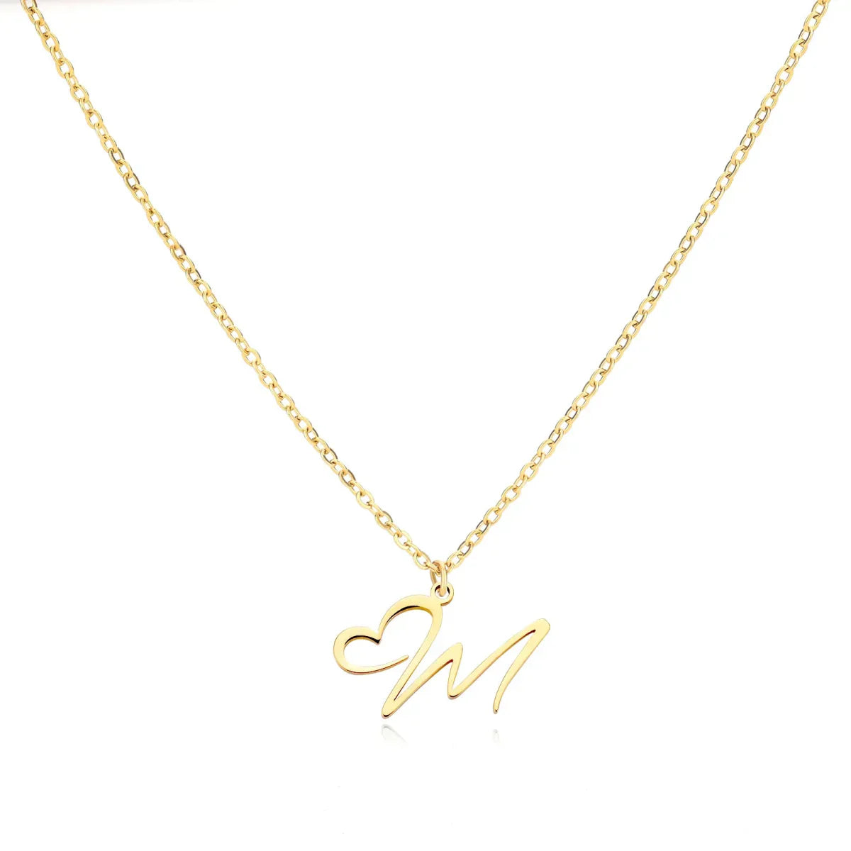 Saphira - Dainty Heart Letter Initial Necklace