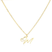 Saphira - Dainty Heart Letter Initial Necklace