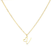 Saphira - Dainty Heart Letter Initial Necklace