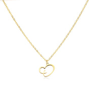 Saphira - Dainty Heart Letter Initial Necklace