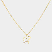 Saphira - Dainty Heart Letter Initial Necklace