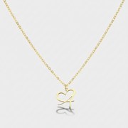 Saphira - Dainty Heart Letter Initial Necklace