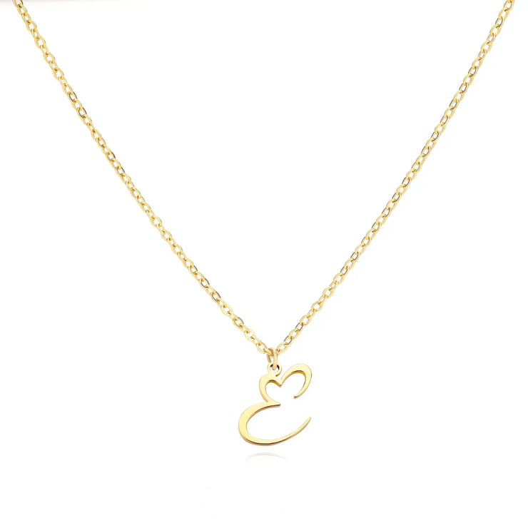 Saphira - Dainty Heart Letter Initial Necklace