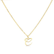 Saphira - Dainty Heart Letter Initial Necklace