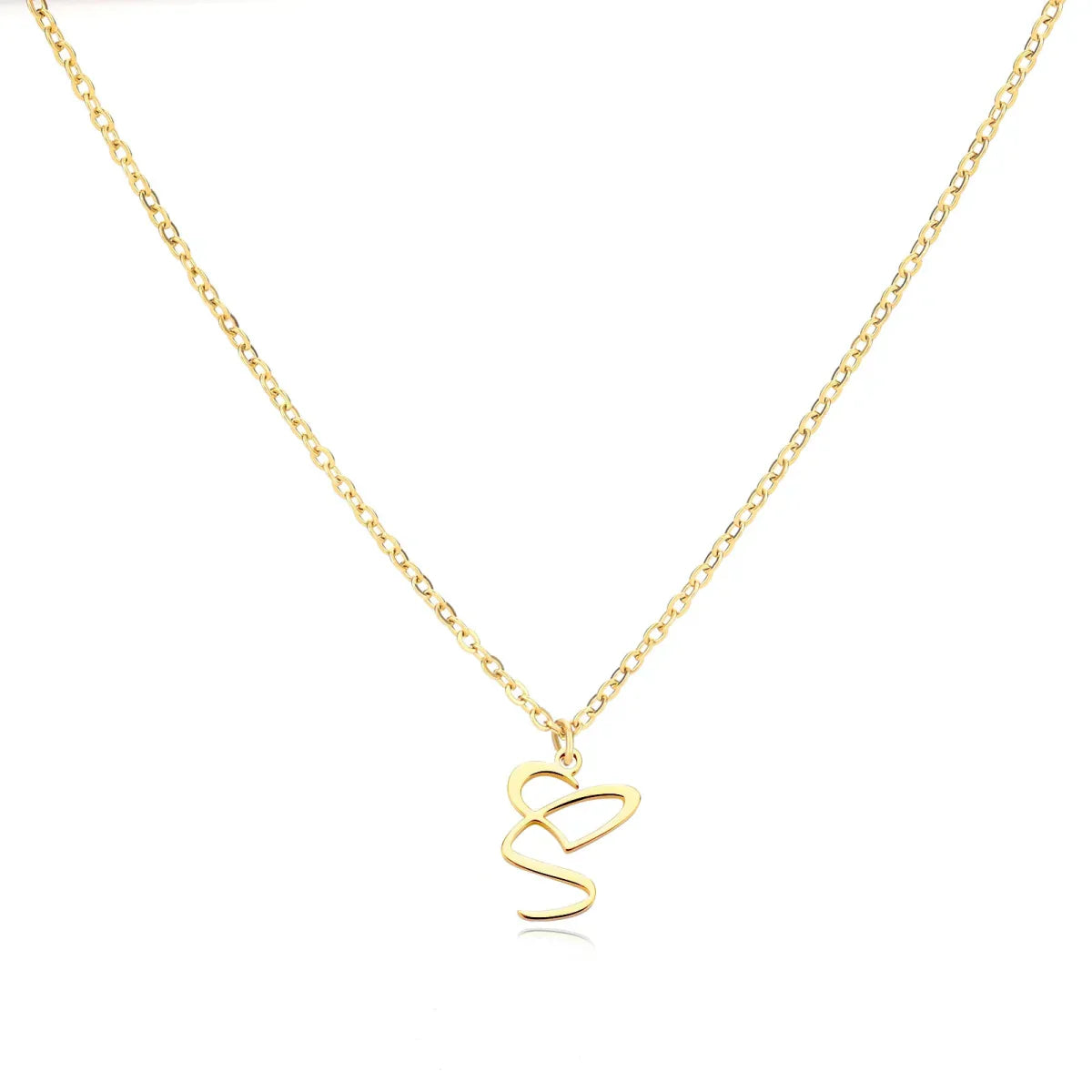 Saphira - Dainty Heart Letter Initial Necklace