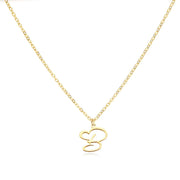Saphira - Dainty Heart Letter Initial Necklace
