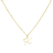 Saphira - Dainty Heart Letter Initial Necklace