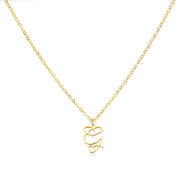 Saphira - Dainty Heart Letter Initial Necklace