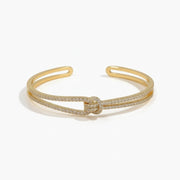 Sapphire - Knot Cuff Bracelet