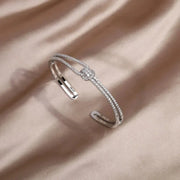 Sapphire - Knot Cuff Bracelet