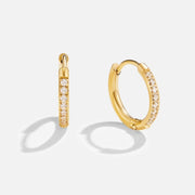 Kaitlyn - Eternity Hoop Earrings Gold