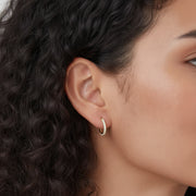 Kaitlyn - Eternity Hoop Earrings Gold