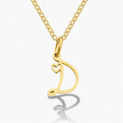Skyla - Letter Heart Necklace
