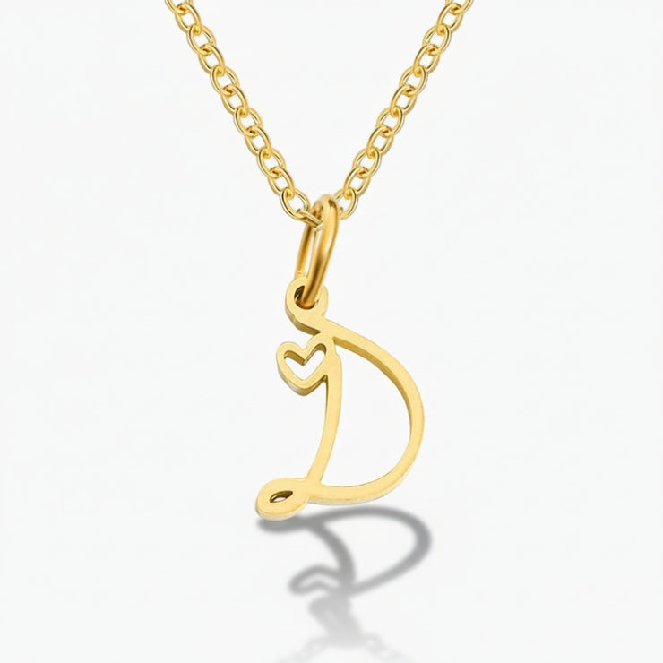 Skyla - Letter Heart Necklace