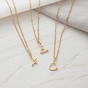 Skyla - Letter Heart Necklace