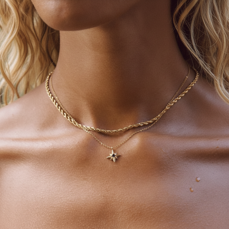 Sylvia - Star Emerald Crystal Necklace