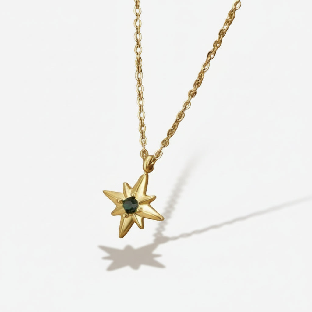 Sylvia - Star Emerald Crystal Necklace