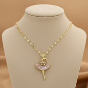 Roselle - Iconic Dainty Ballerina Necklace