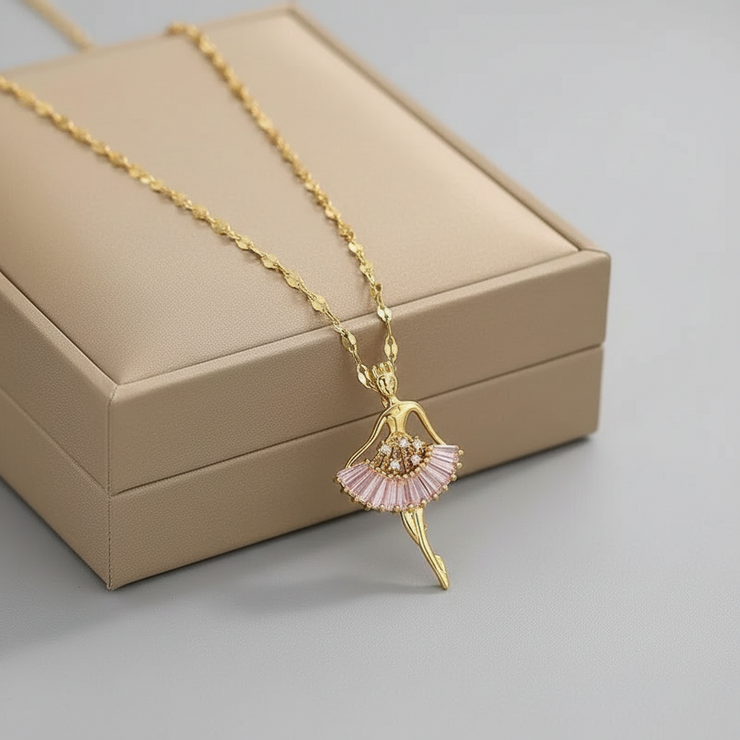 Roselle - Iconic Dainty Ballerina Necklace