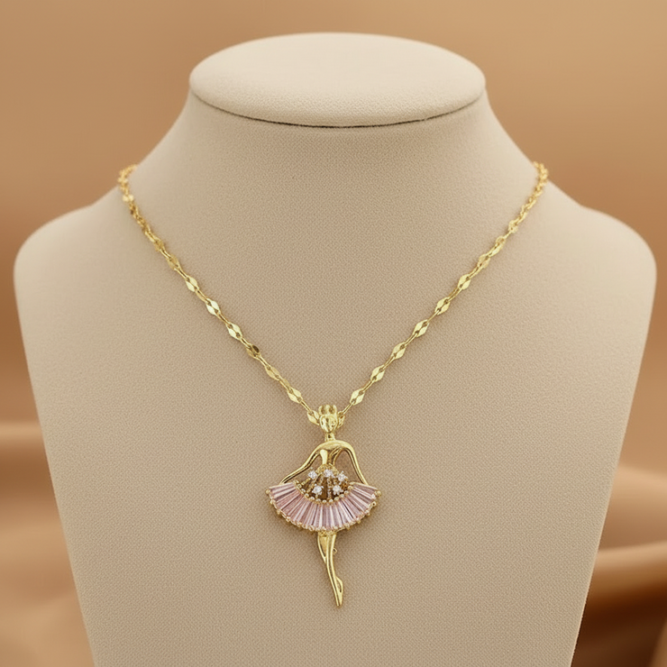 Roselle - Iconic Dainty Ballerina Necklace
