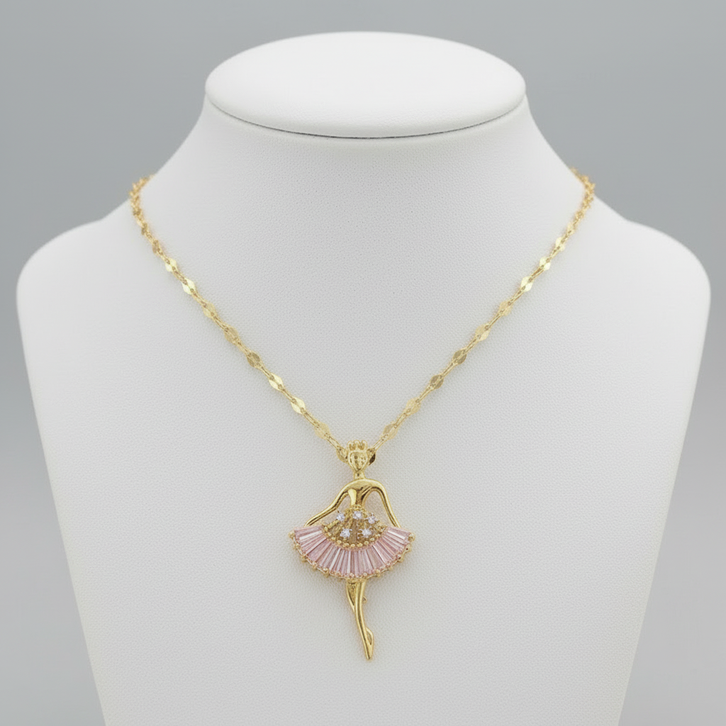 Roselle - Iconic Dainty Ballerina Necklace