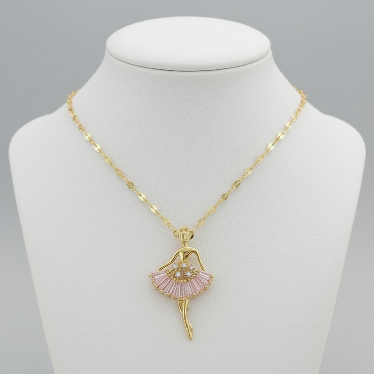 Roselle - Iconic Dainty Ballerina Necklace