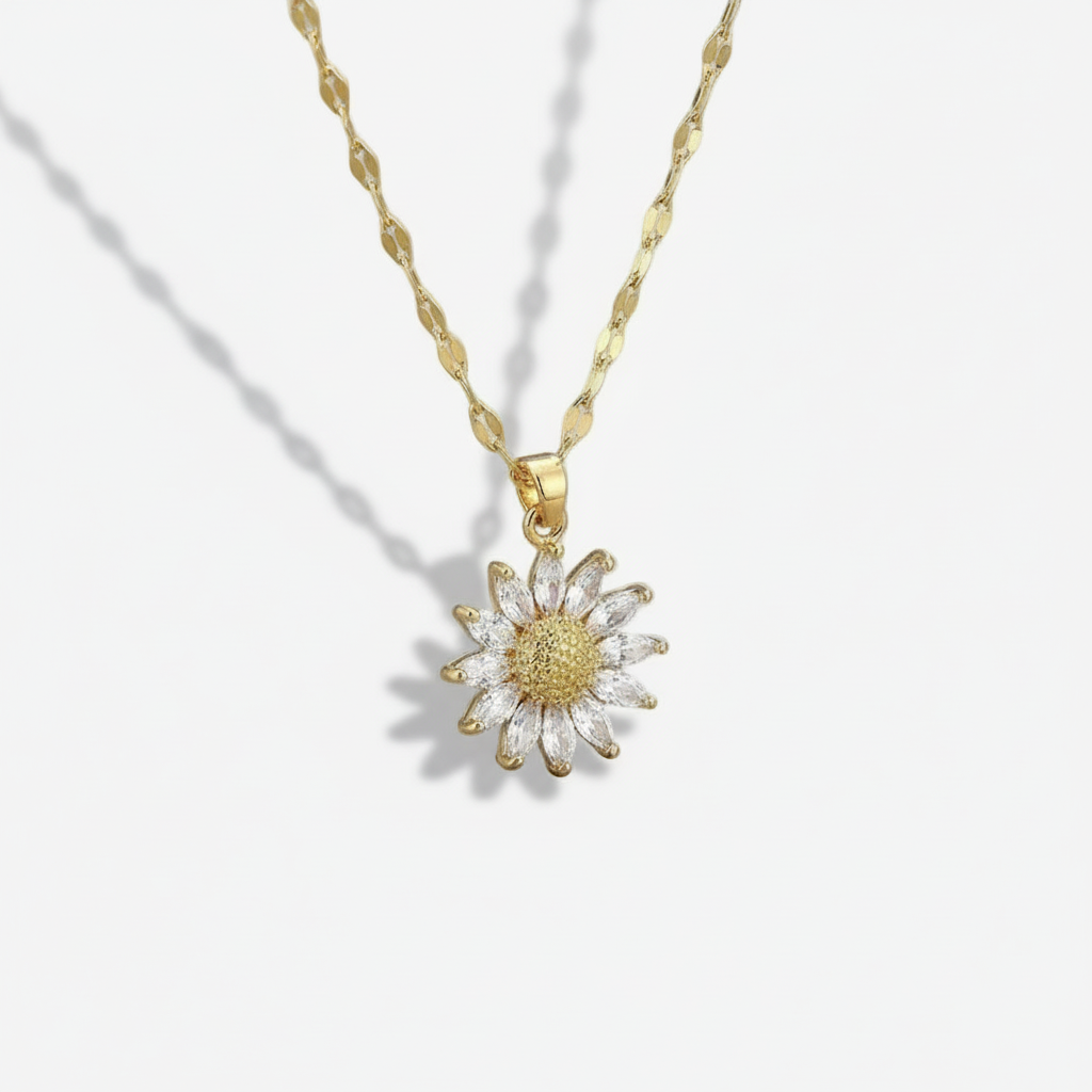 Roselle - Iconic Dainty Sunflower Necklace