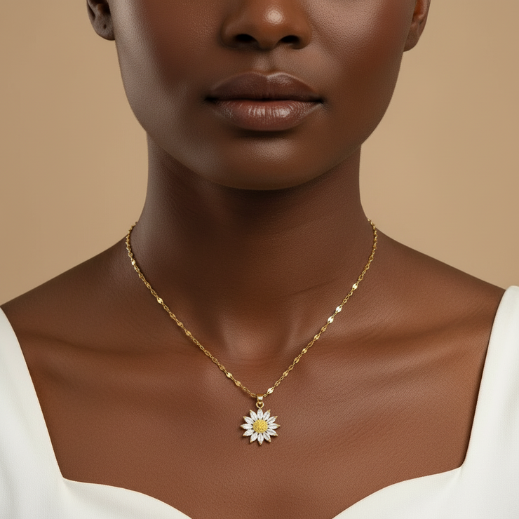 Roselle - Iconic Dainty Sunflower Necklace